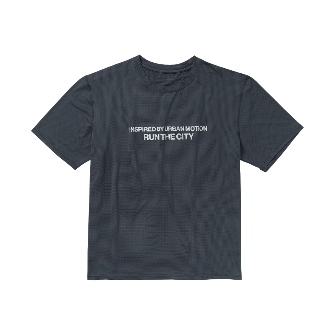 네거티브 스플릿 클럽 윈드레이어 메쉬 아스팔트 타이포 티셔츠 차콜(negative split club WindLayer Mesh Asphalt Typo T-Shirt Charcoal) - 1