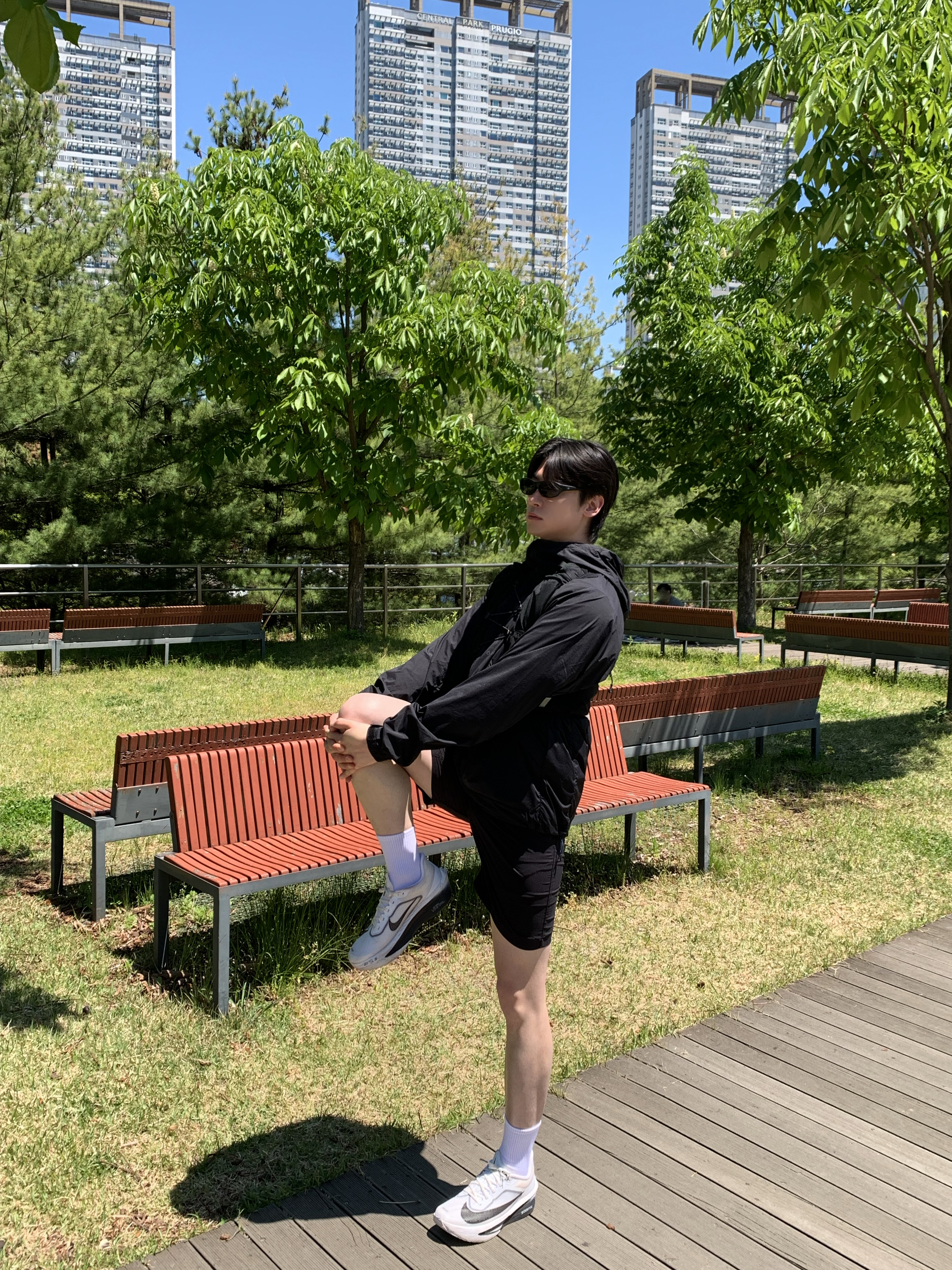 Nike Zoom Fly 6 White Smoke Grey, Zara Hightech Sports Vest Black 착용 스타일 - 1