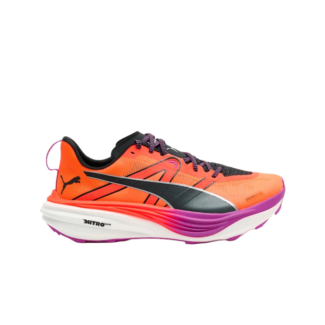 310034-02 Puma Deviate Nitro Elite Trail Glowing Red Black