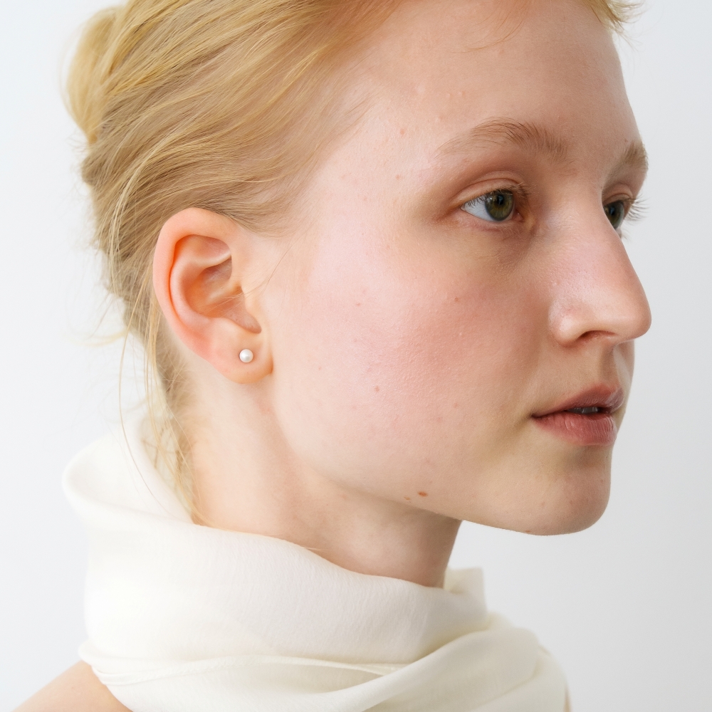 러브미몬스터 클린 무드 원석 귀걸이_3사이즈 화이트(lovememonster Clean Mood Gem Earrings_3SIZE WHITE) - 2