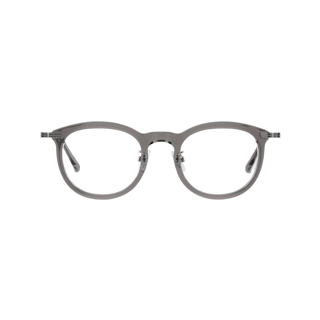REVIVAL C2+블루라이트차단 2DITOR Vintage Round unisex Fashion Slim Horn-rimmed UV and blue light protection Glasses C2 gray