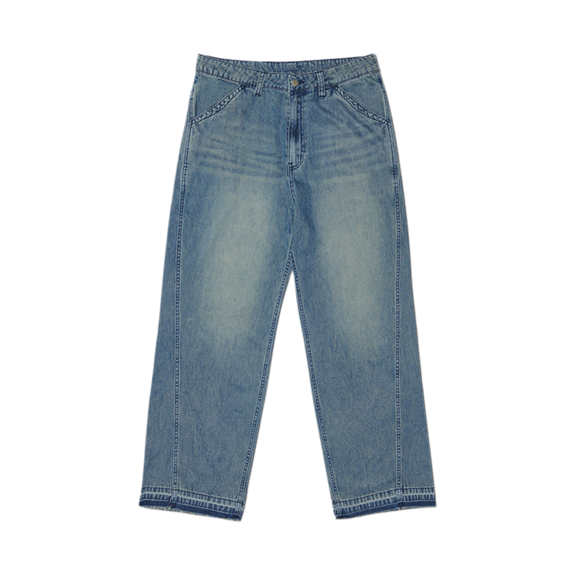 NMSS62DP01WBL NOMANUAL Neo Denim Pants Washed Blue