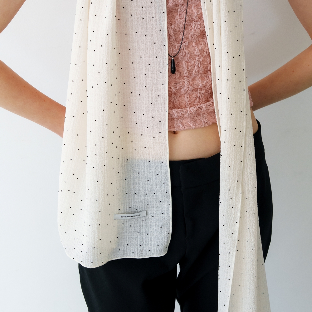러브미몬스터 데일리 도트 스카프 아이보리(lovememonster Daily Dot Scarf IVORY) - 4