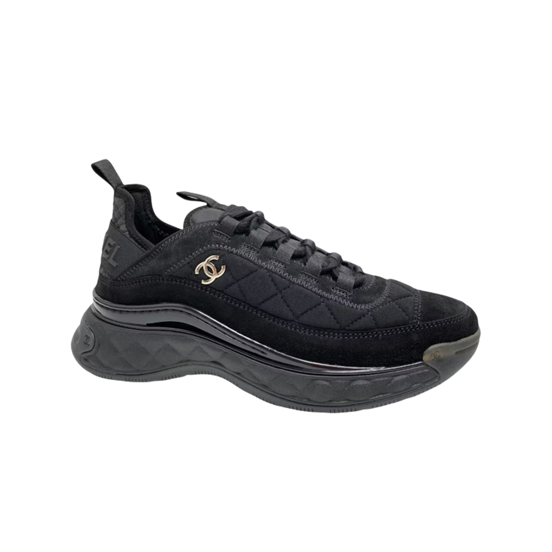 G38501-Y55619-K3542 (W) Chanel Mixed Fibers Sneakers Suede Calfskin & Black Grey