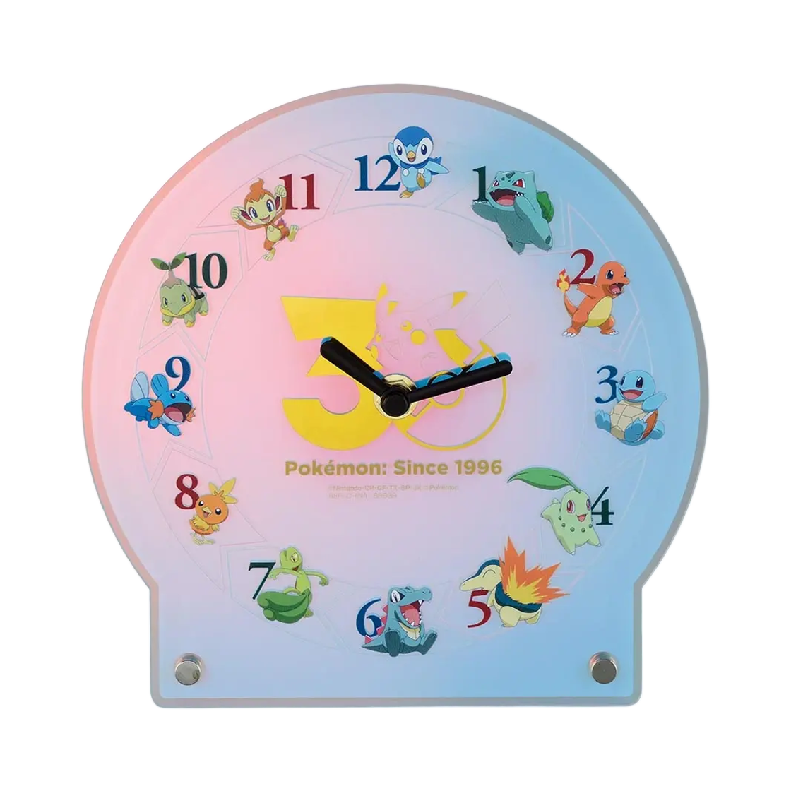 - Bandai Ichiban Kuji Pokemon 30th Anniversary Vol.1 A Prize 30th Anniversary Acrylic Clock