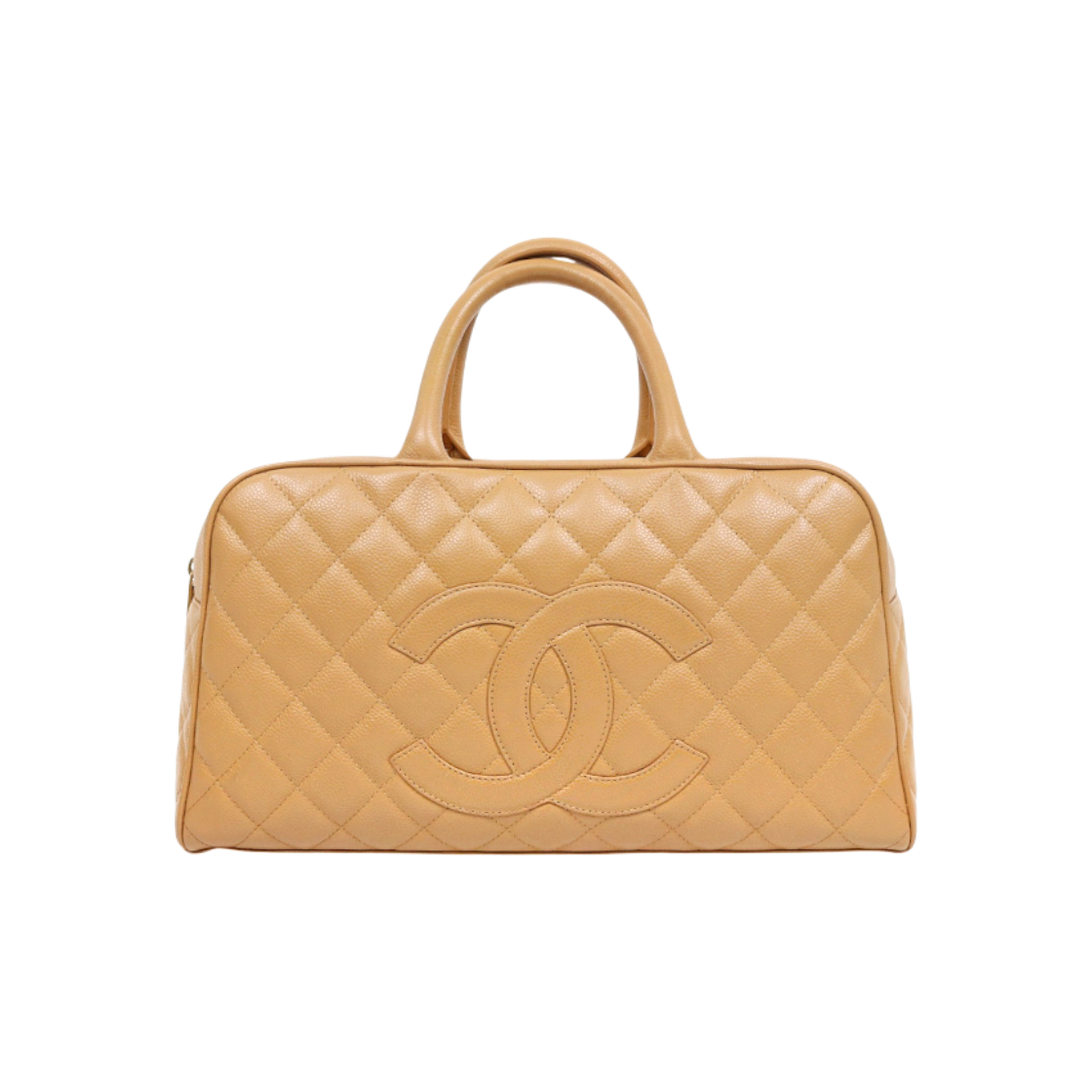 ITQR5CBJCU4Q Chanel Beige Caviar Big CC Bowling Tote Bag