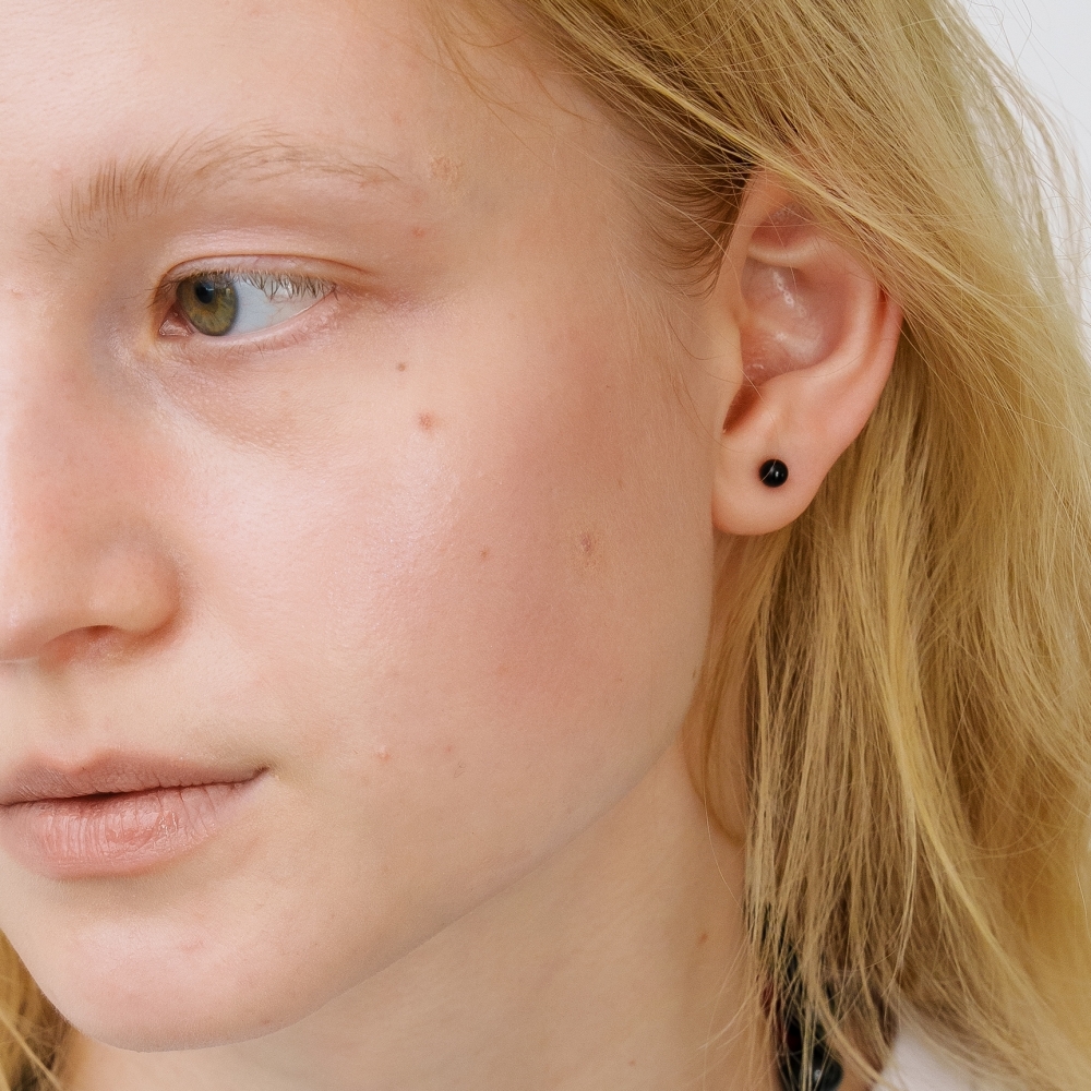 러브미몬스터 클린 무드 원석 귀걸이_3사이즈 블랙(lovememonster Clean Mood Gem Earrings_3SIZE BLACK) - 2