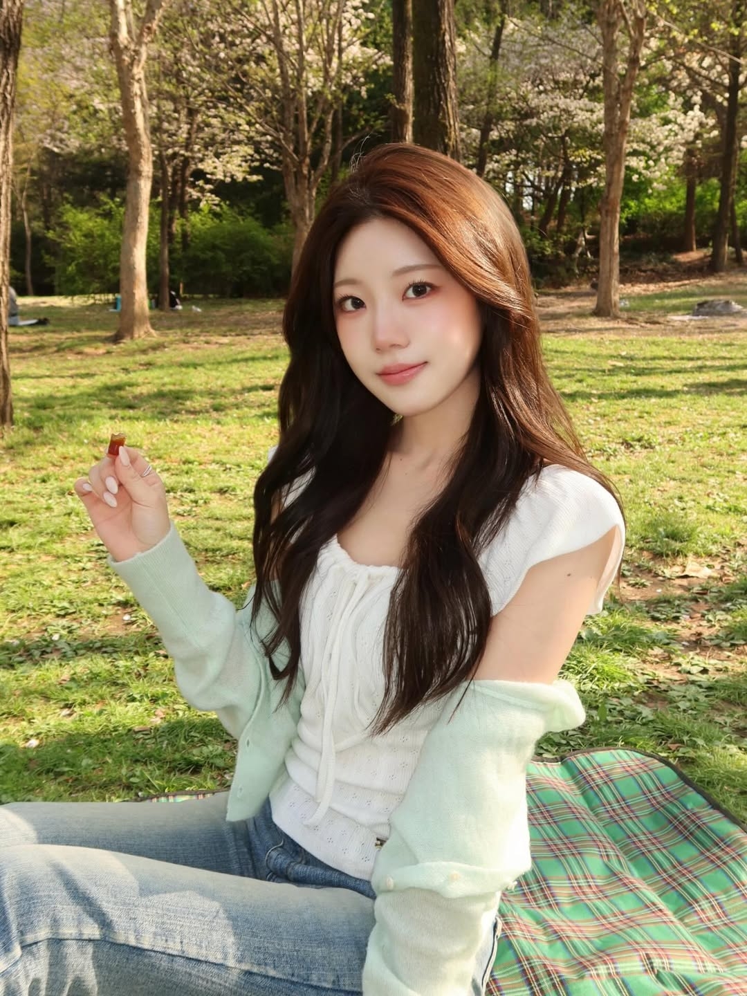 Rosefrantz Ribbon Shirring Sleeveless [Ivory] 착용 스타일 - 2