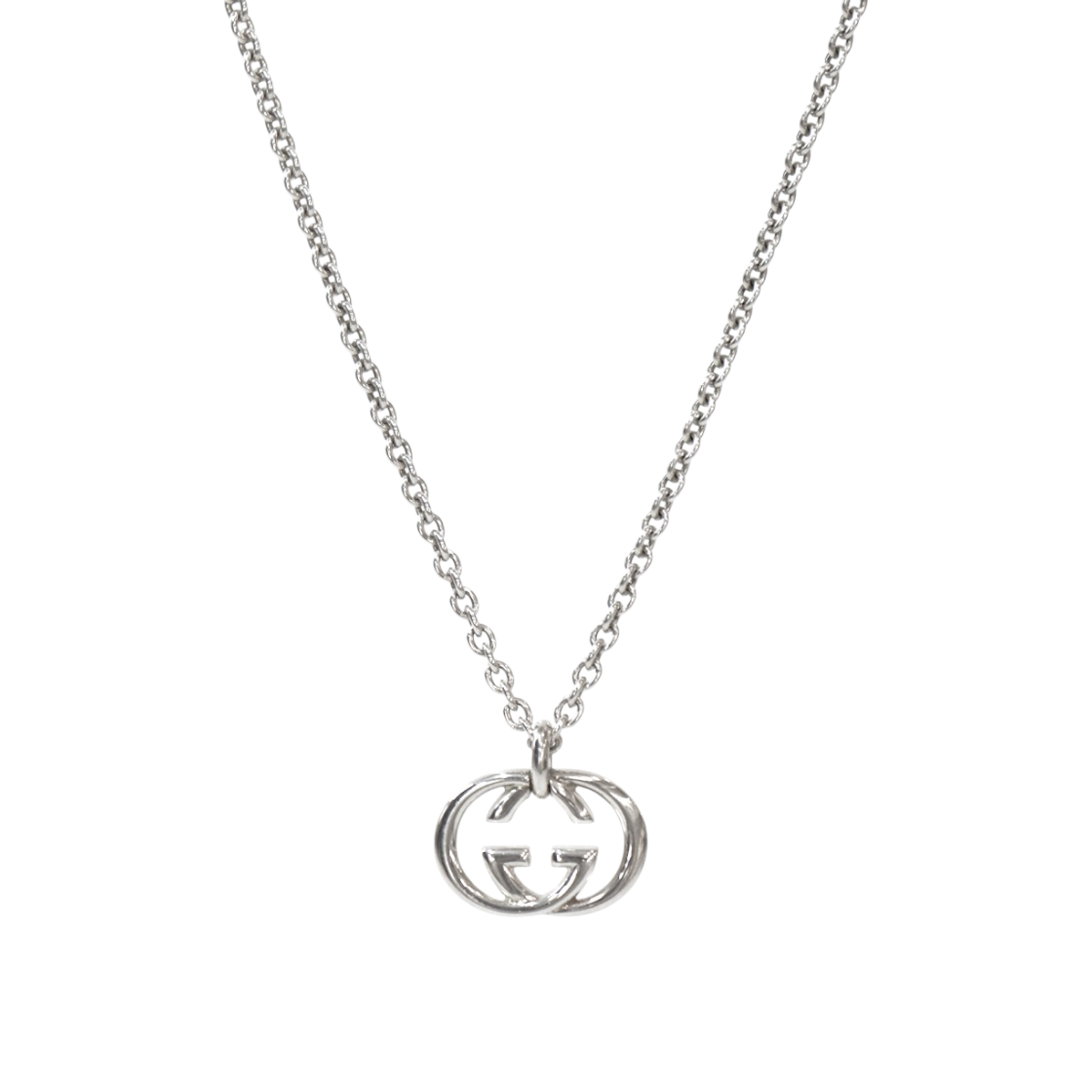 ITEFH2QSDEJB Gucci Interlocking G Silver Necklace A-B55260