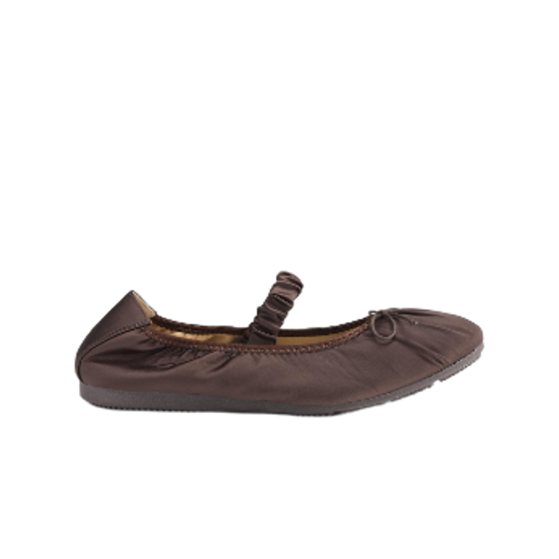 (W) GU 스트랩 발레 스니커즈 다크 브라운((W) GU Strap Ballet Sneakers Dark Brown)