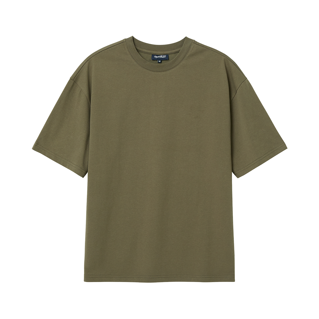 누아트스튜디오 솔리드 반팔 티셔츠 카키(NUART STUDIO Solid Short Sleeve Khaki)