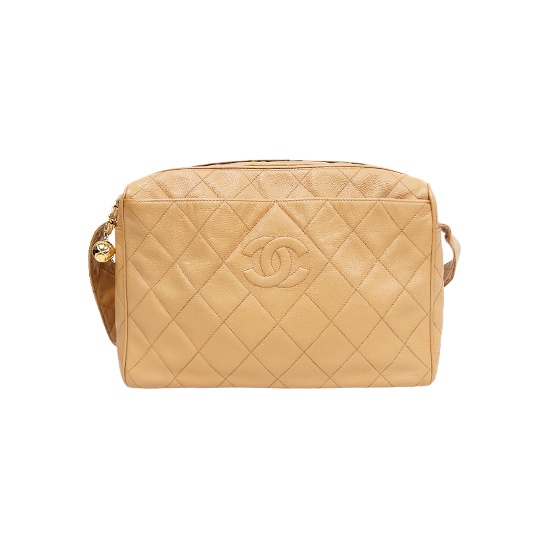 ITRN26L9LQ7S Chanel Beige Golden Ball Shoulder Bag