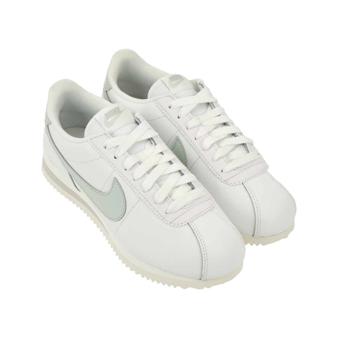 (W) 나이키 코르테즈 레더 서밋 화이트 라이트 실버((W) Nike Cortez Leather Summit White Light Silver) - 4