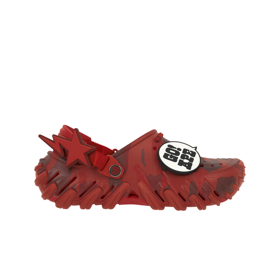 크록스 x 베이프 에코 RO 클로그 레드(Crocs x BAPE Echo RO Clog Red)
