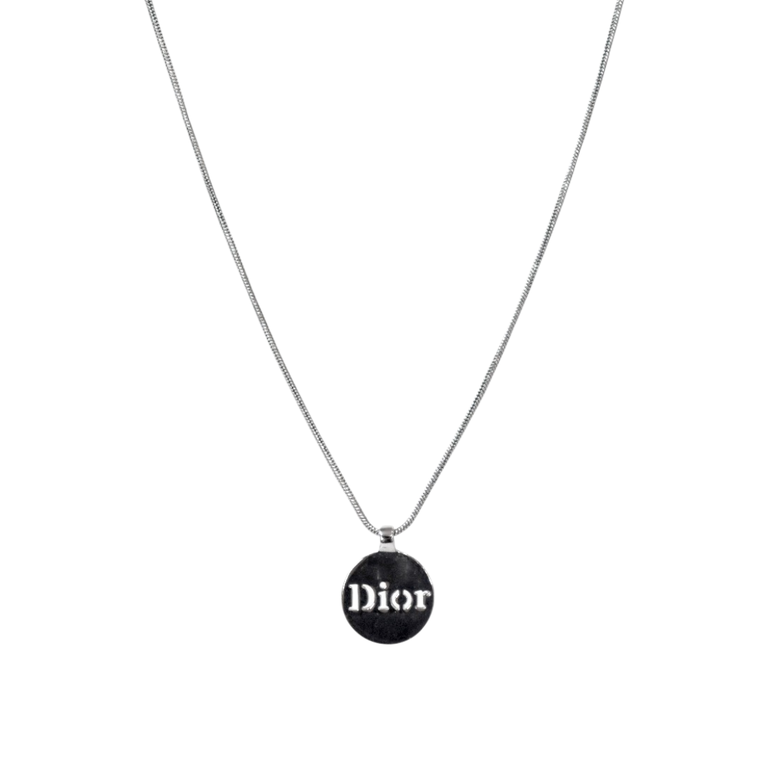 IT8SKC7H6J2E Dior Silver Coin Necklace A-B59115