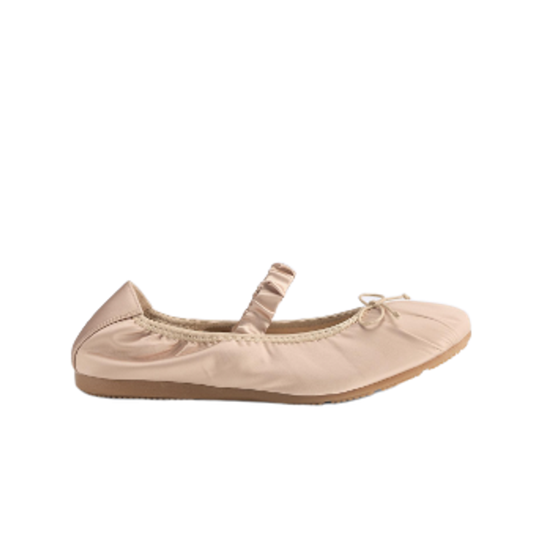 (W) GU 스트랩 발레 스니커즈 베이지((W) GU Strap Ballet Sneakers Beige)