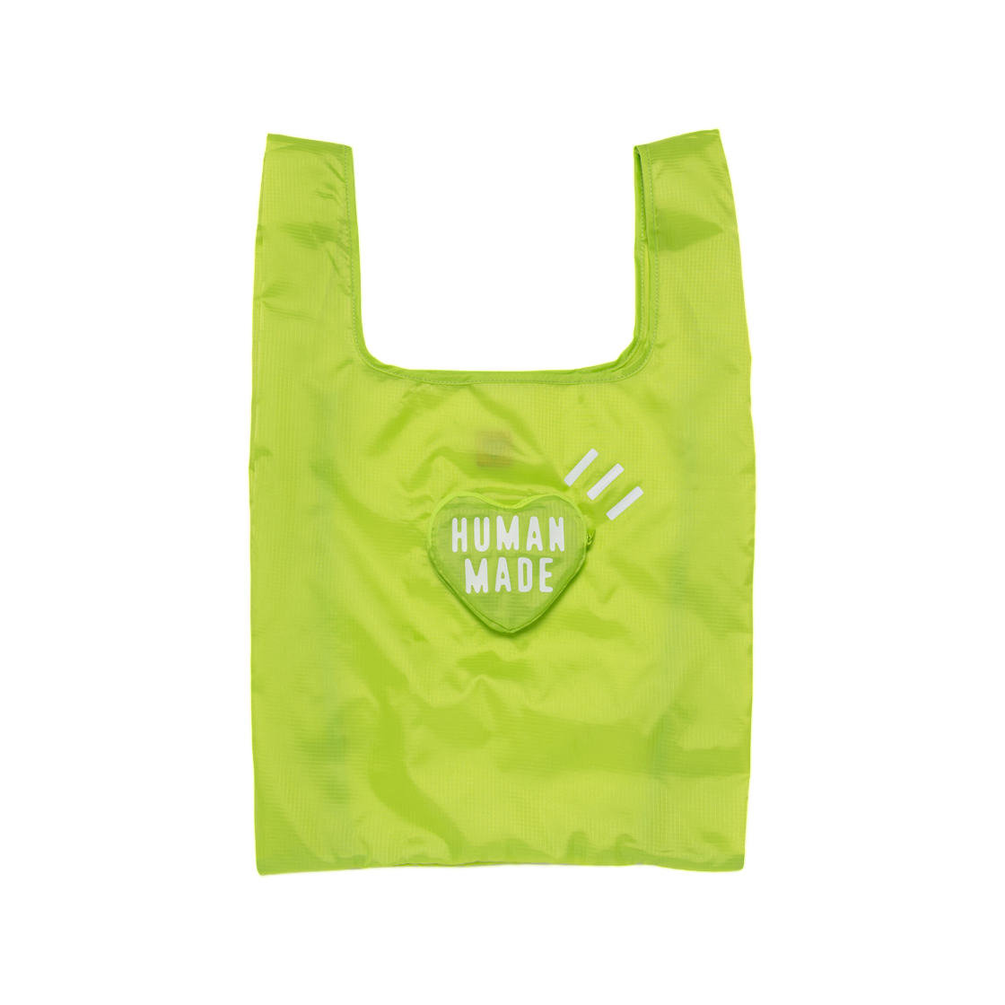 HM31GD067 Human Made Heart Shopping Bag Green
