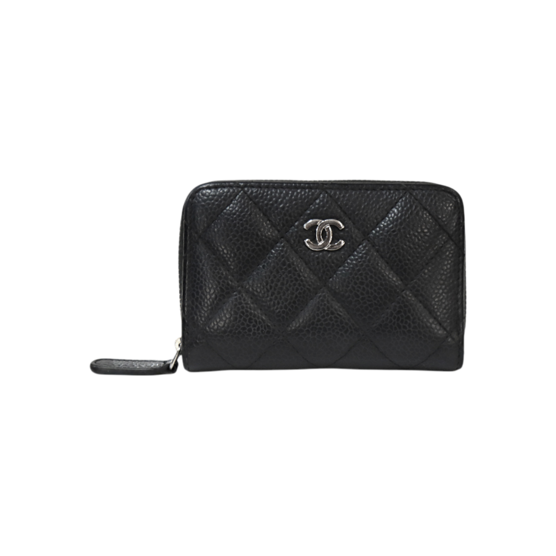샤넬 블랙 캐비어스킨 지퍼 카드 지갑(Chanel Black Caviar Zip Card Wallet)