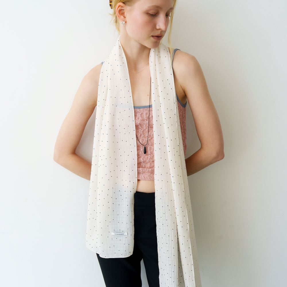 러브미몬스터 데일리 도트 스카프 아이보리(lovememonster Daily Dot Scarf IVORY) - 5