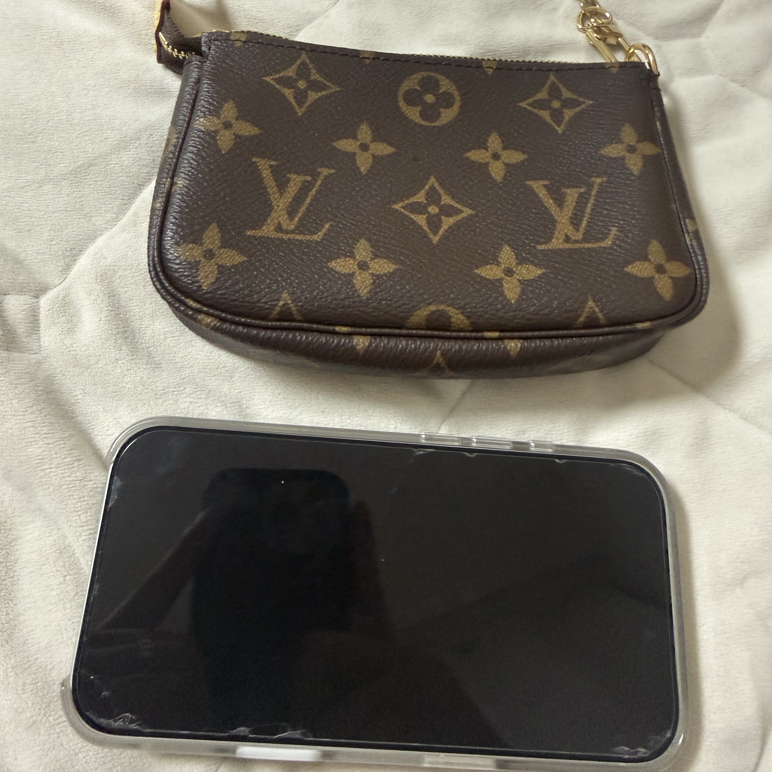 Louis Vuitton Mini Pochette Accessoires Monogram 착용 스타일