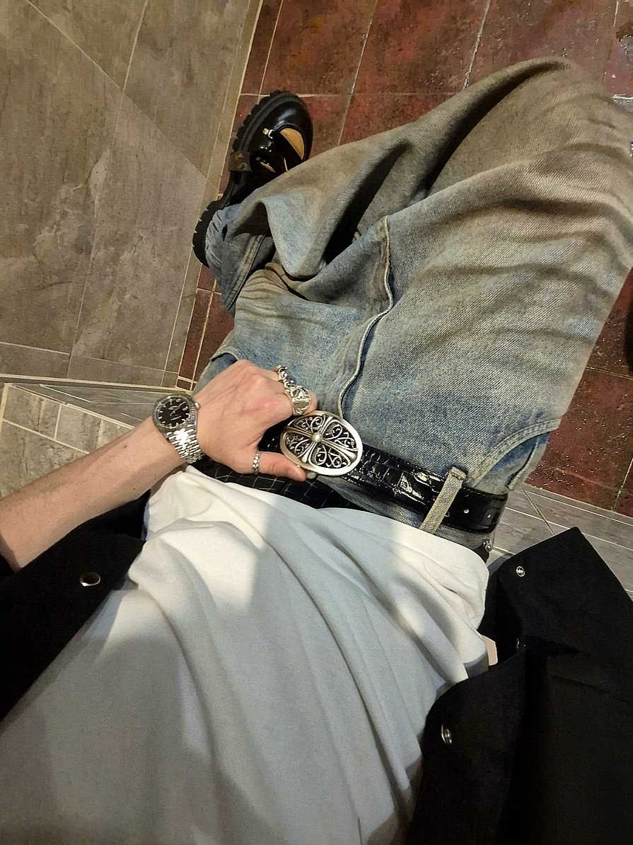 Farfromwhat Far Open Collar Shirts Black, Rolex Datejust 41mm 126334 Bright Black Diamond-Set Jubilee 착용 스타일 - 2