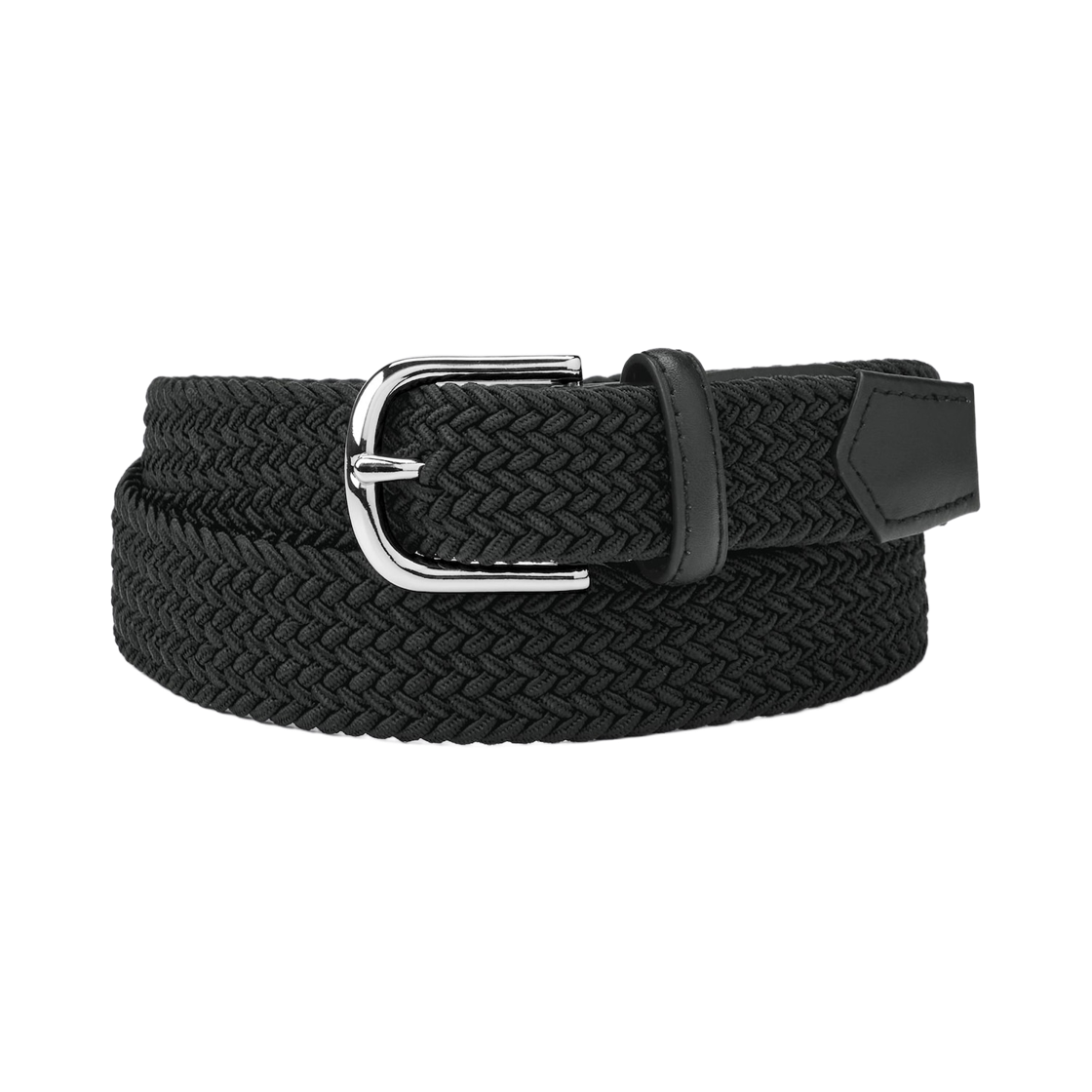 359999-09 GU Leather Combination Mesh Belt Black