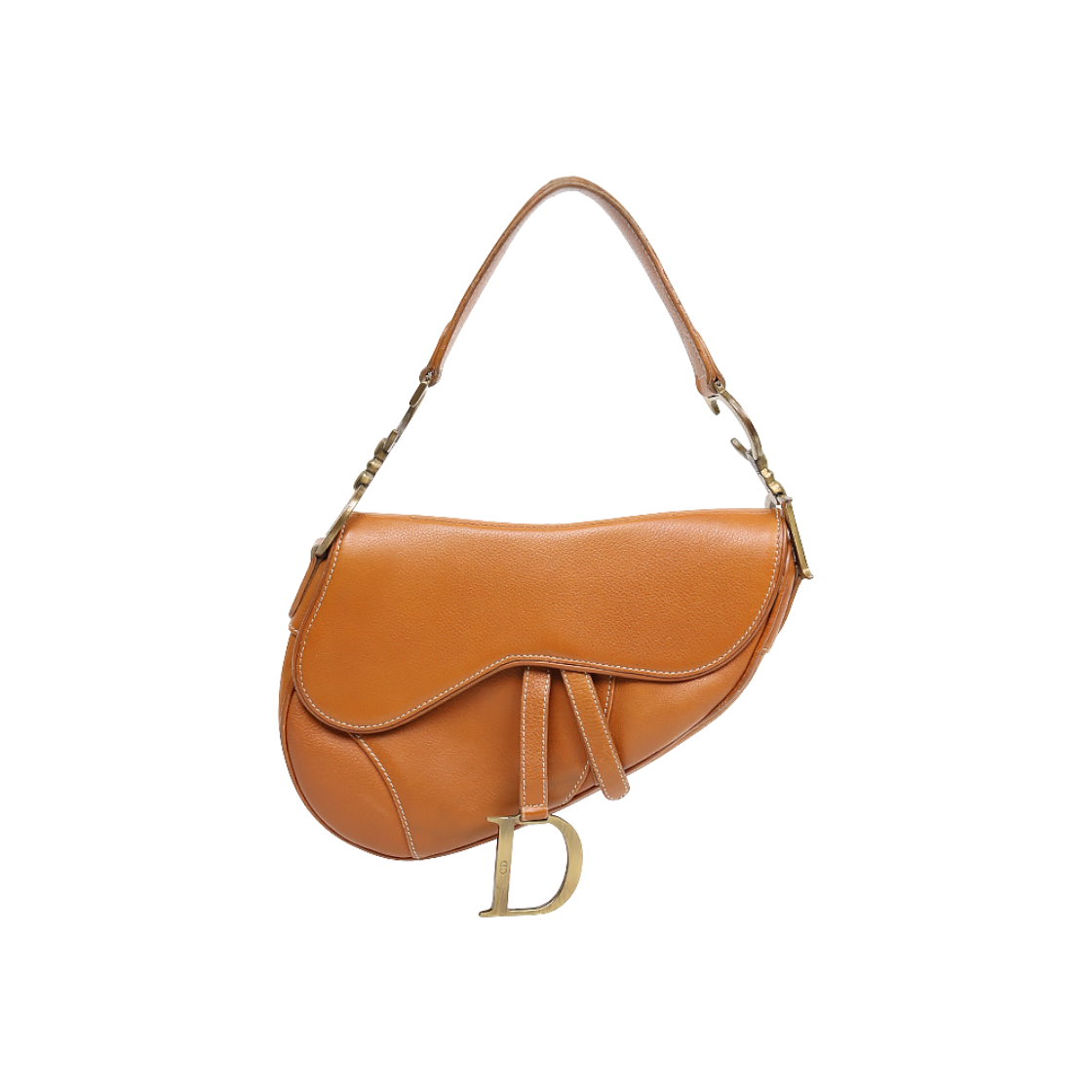 ITEULRDDKIPW Dior Brown Leather Saddle Bag C-A58699