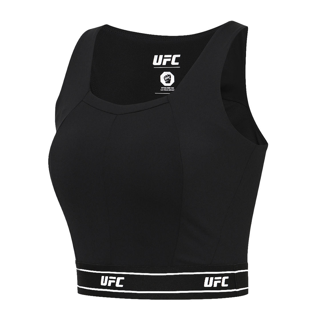 유에프씨 스포츠 액티브 슬림핏 브라탑 블랙(UFC SPORT Active Slim Fit Bra Top Black) - 2