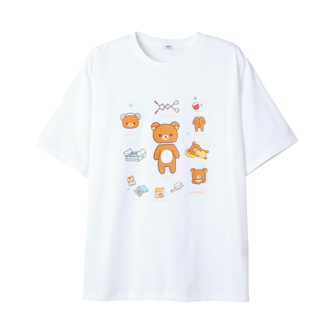 SPRLG25U02-99 Spao x Rilakkuma Short Sleeve T-Shirt Mix