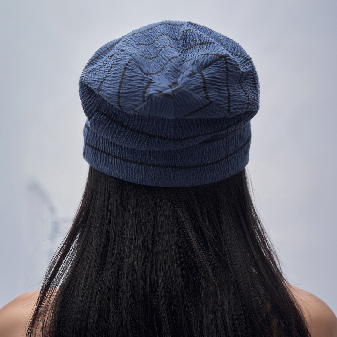 솜속 제인 스트라이프 리버시블 비니 네이비(SOMSOC Jane Stripe Reversible Beanie Navy) - 4