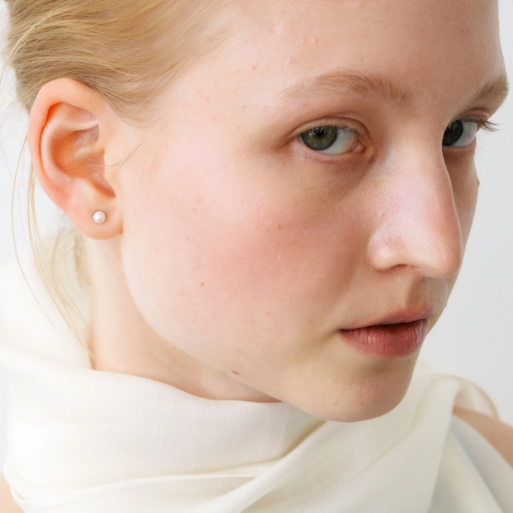 러브미몬스터 클린 무드 원석 귀걸이_3사이즈 화이트(lovememonster Clean Mood Gem Earrings_3SIZE WHITE) - 3