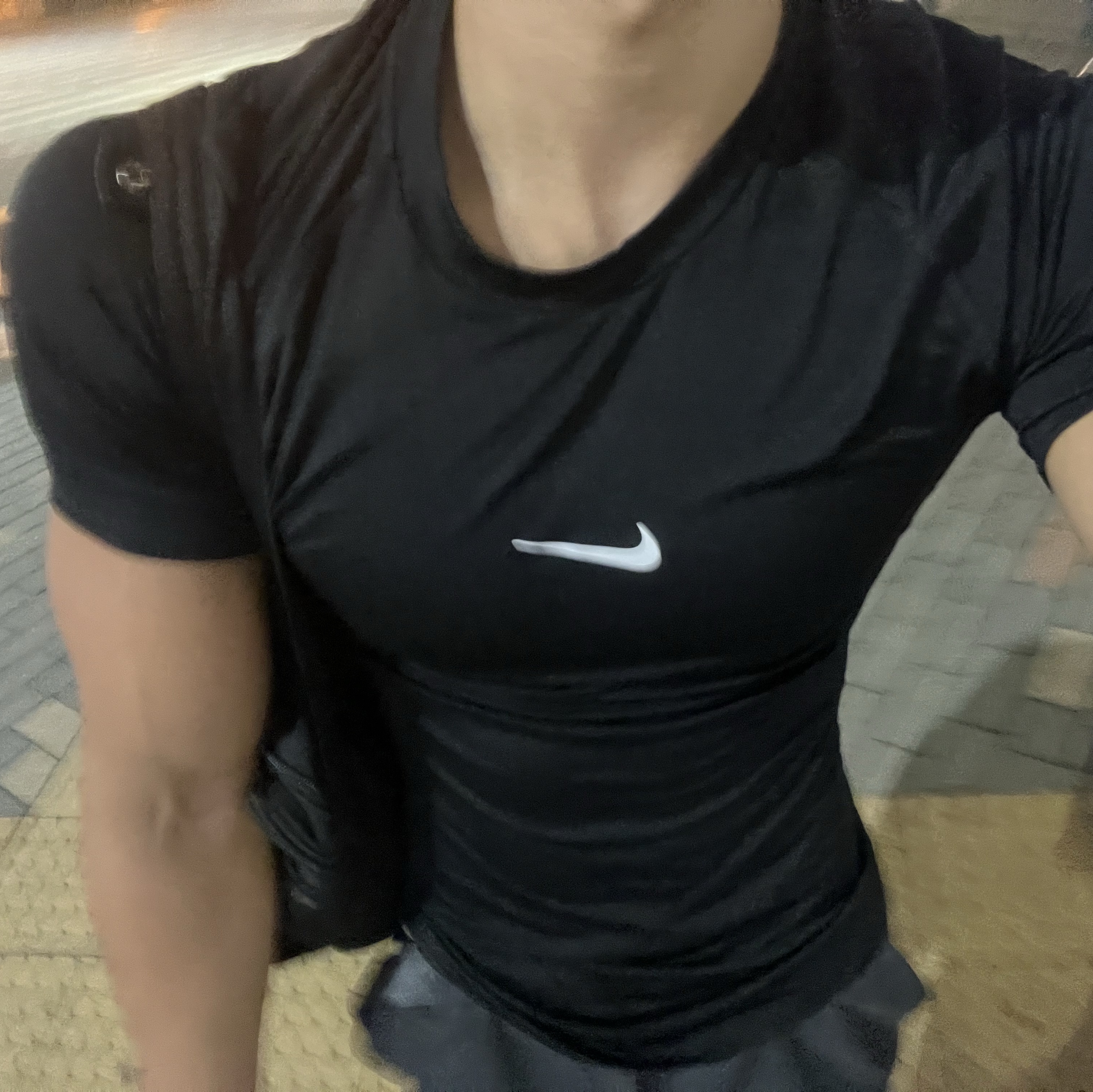 Nike Pro Dri-Fit Short Sleeve Fitness Top Black - Asia 착용 스타일