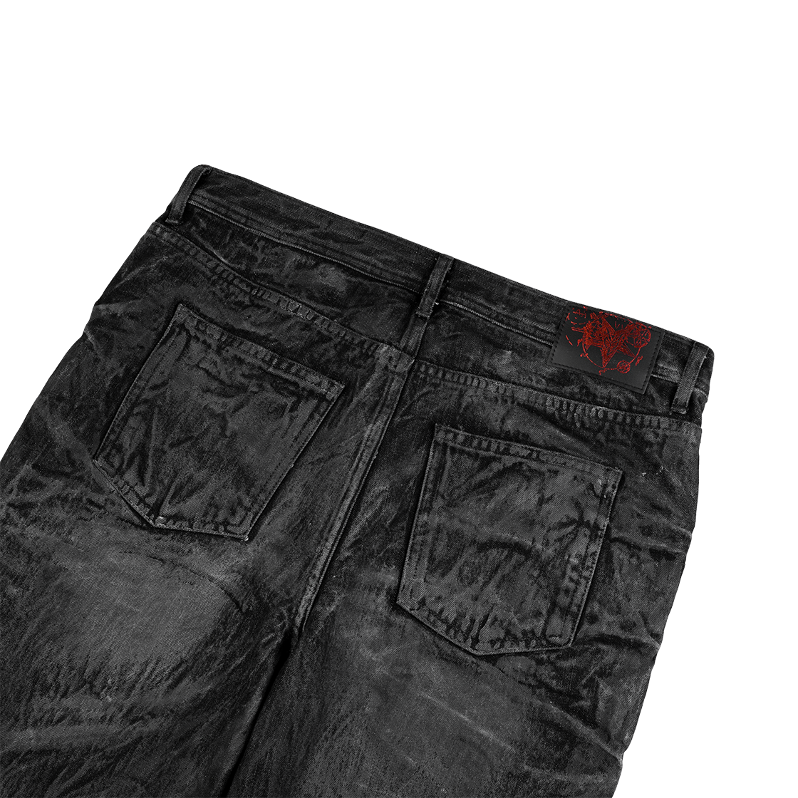 에모스탠스클럽 블랙 더스트 코티드 플레어 진(emostanceclub Black Dust Coated Flare Jeans) - 5