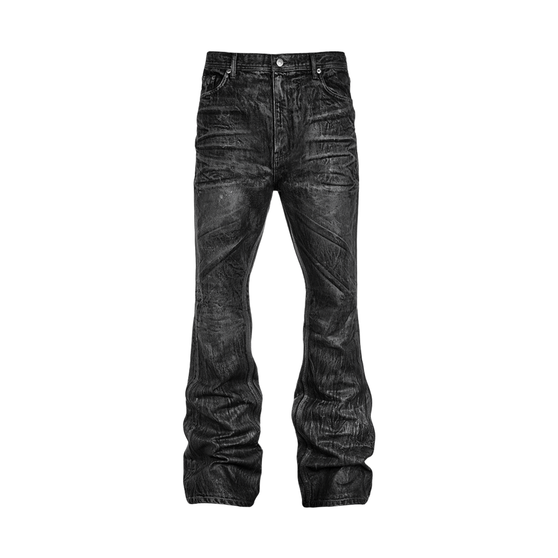 에모스탠스클럽 블랙 더스트 코티드 플레어 진(emostanceclub Black Dust Coated Flare Jeans) - 1