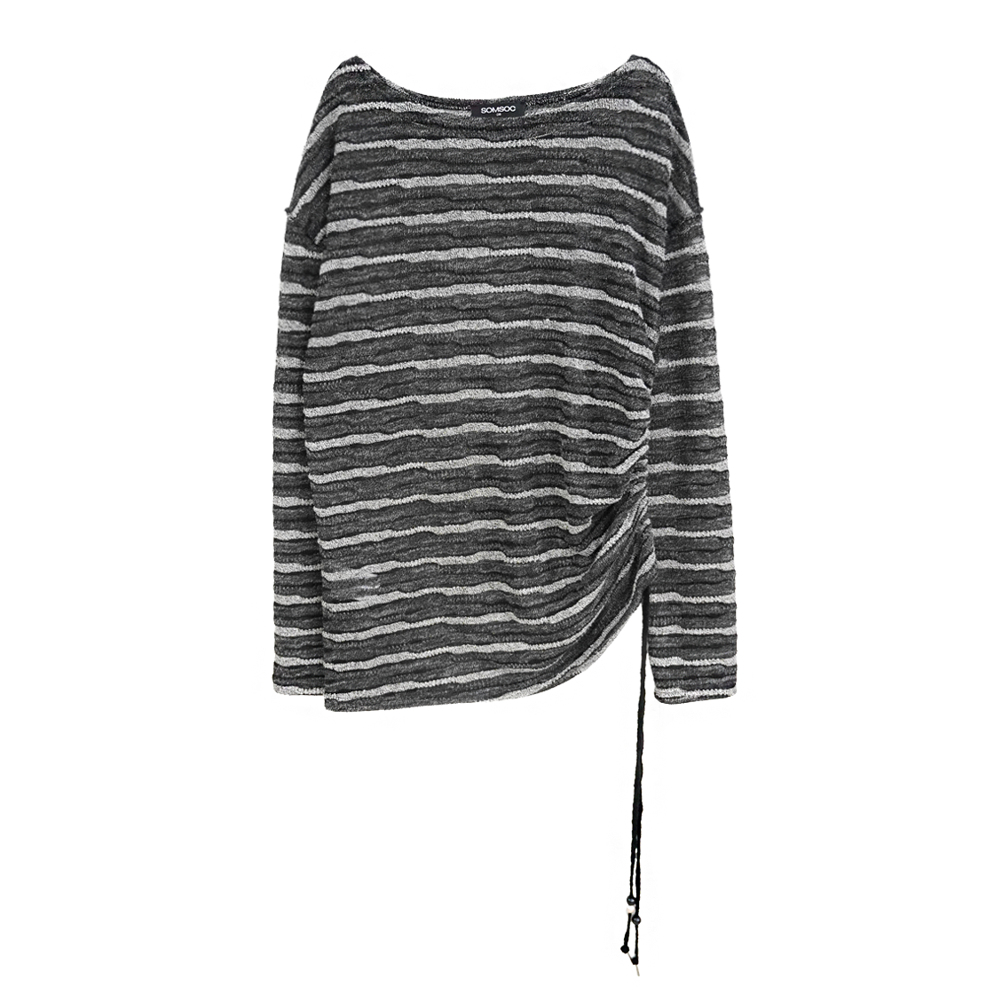 솜속 엘리 레이스 니티드 탑 블랙(SOMSOC Allie Lace Knitted Top Black)
