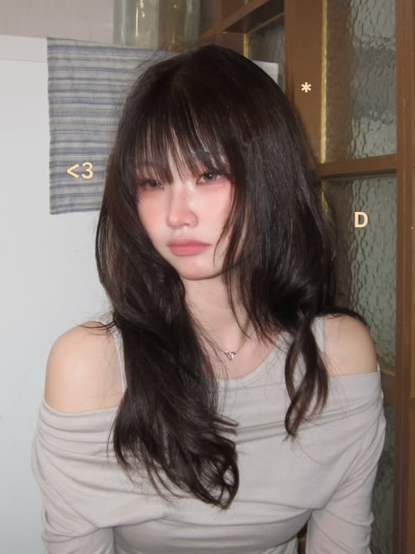 Rosefrantz Layered Shirring Long Sleeve [Beige] 착용 스타일 - 6
