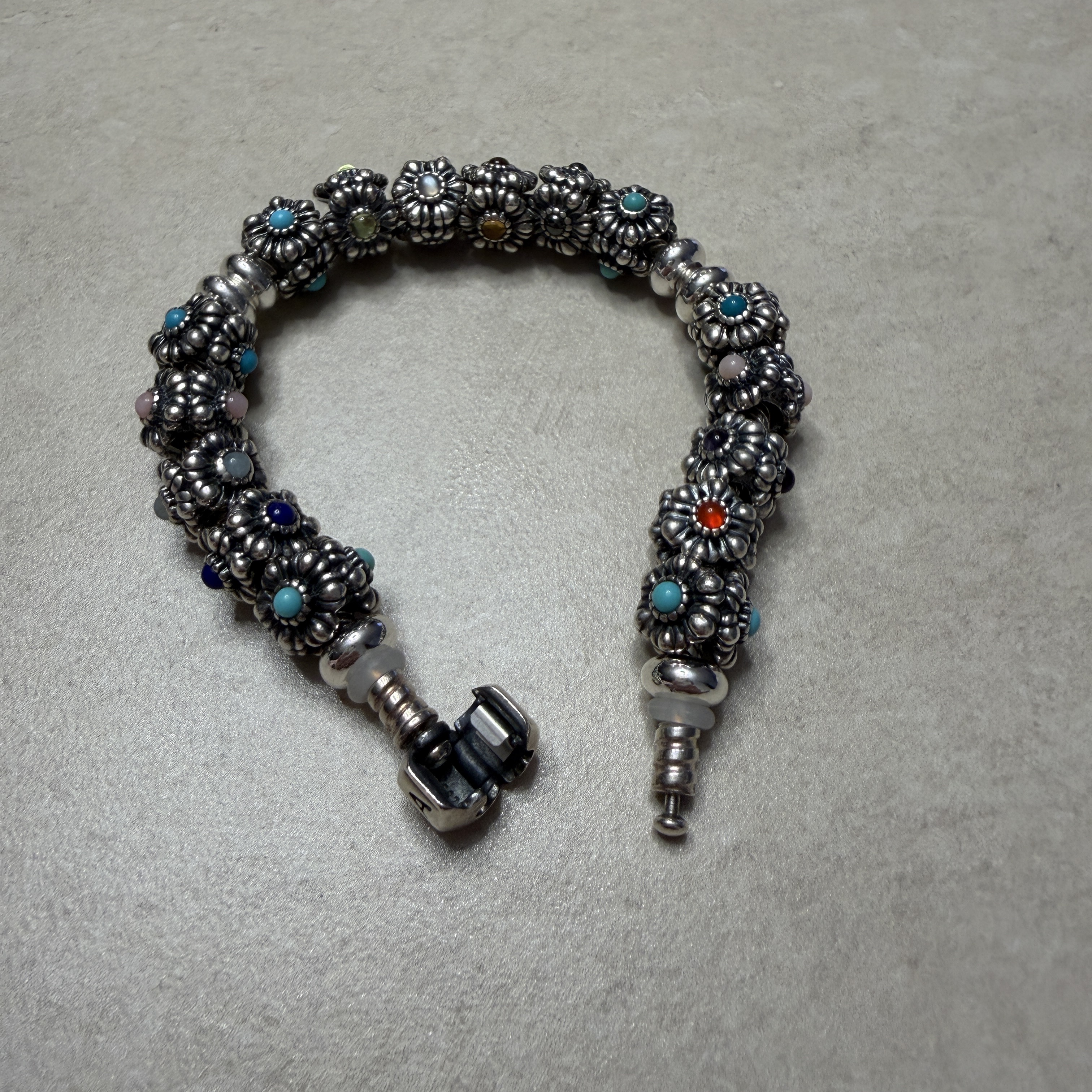 (W) Pandora Moments Snake Chain Bracelet Sterling Silver 착용 스타일