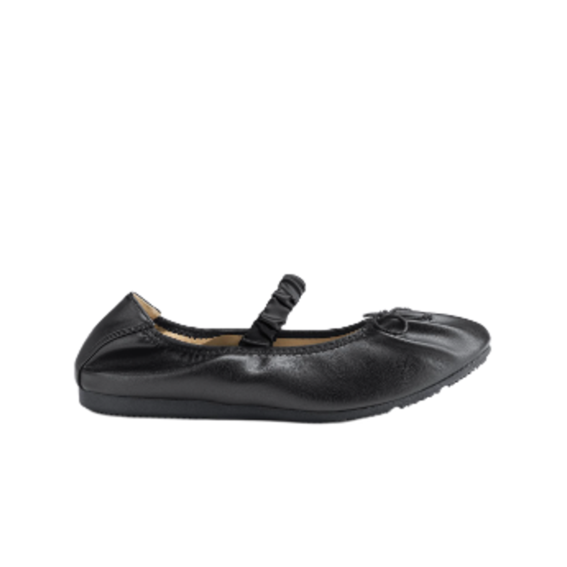 (W) GU 스트랩 발레 스니커즈 블랙((W) GU Strap Ballet Sneakers Black)