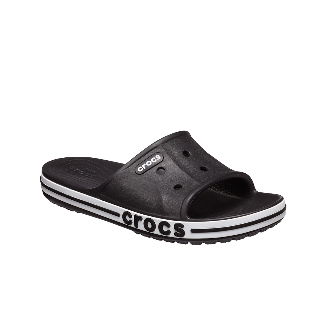 크록스 바야밴드 슬라이드 블랙 화이트 26SUSL205392(Crocs BAYABAND SLIDE BKW 26SUSL205392) - 3