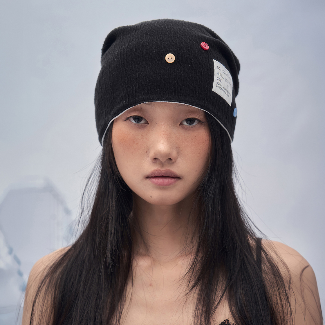 솜속 제인 스트라이프 리버시블 비니 화이트(SOMSOC Jane Stripe Reversible Beanie White) - 4