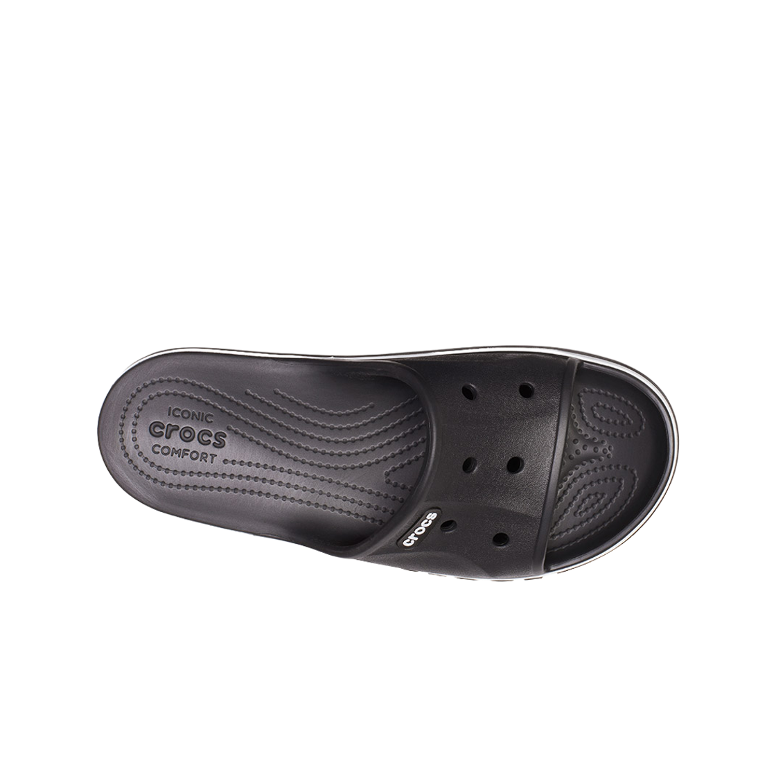 크록스 바야밴드 슬라이드 블랙 화이트 26SUSL205392(Crocs BAYABAND SLIDE BKW 26SUSL205392) - 4