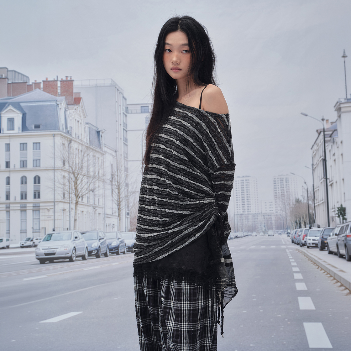 솜속 엘리 레이스 니티드 탑 블랙(SOMSOC Allie Lace Knitted Top Black) - 2