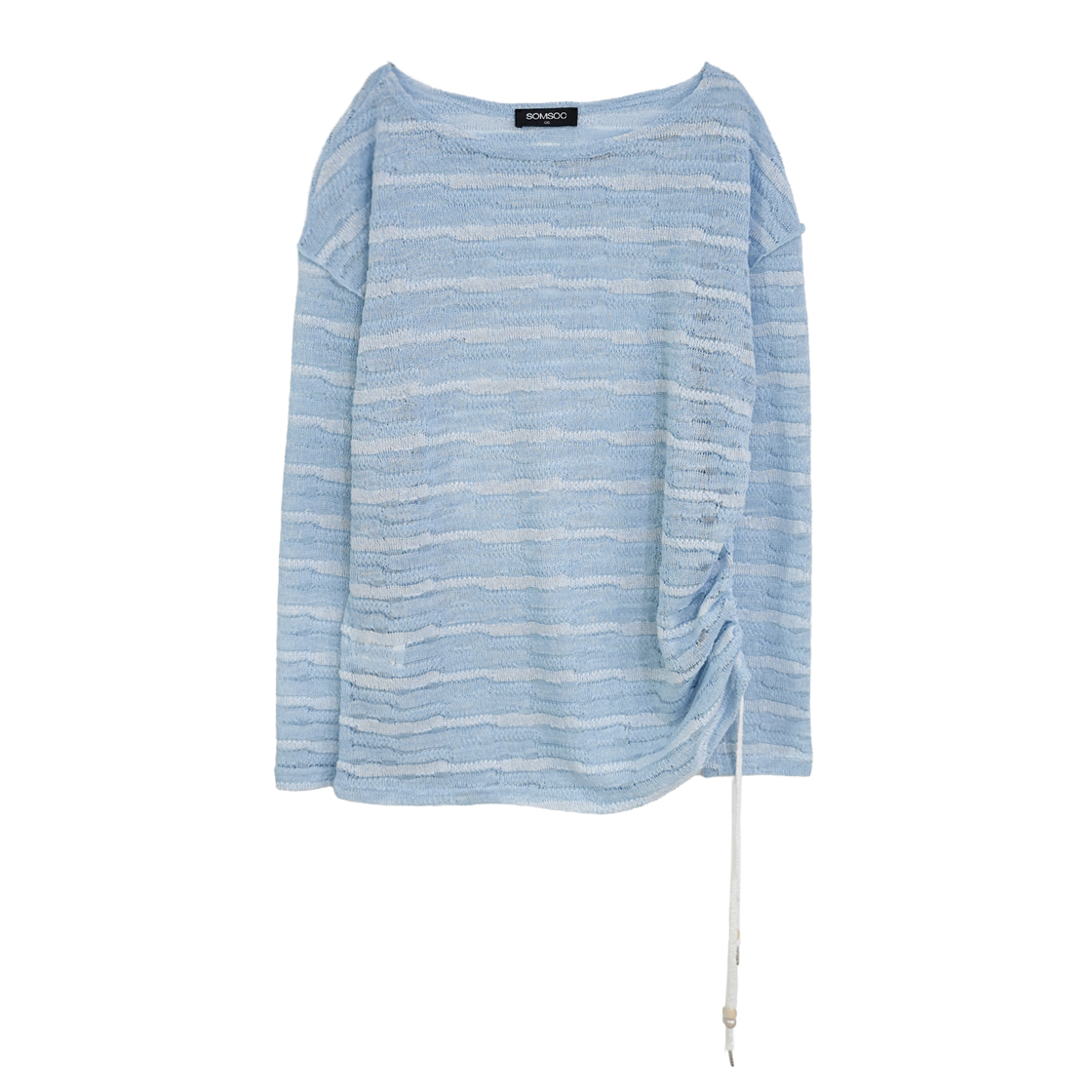 솜속 엘리 레이스 니티드 탑 스카이 블루(SOMSOC Allie Lace Knitted Top Sky Blue)