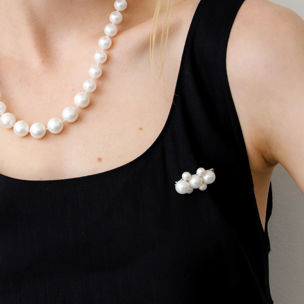 러브미몬스터 볼드 무드 원석 브로치 화이트(lovememonster Bold Mood Gem Brooch WHITE) - 3