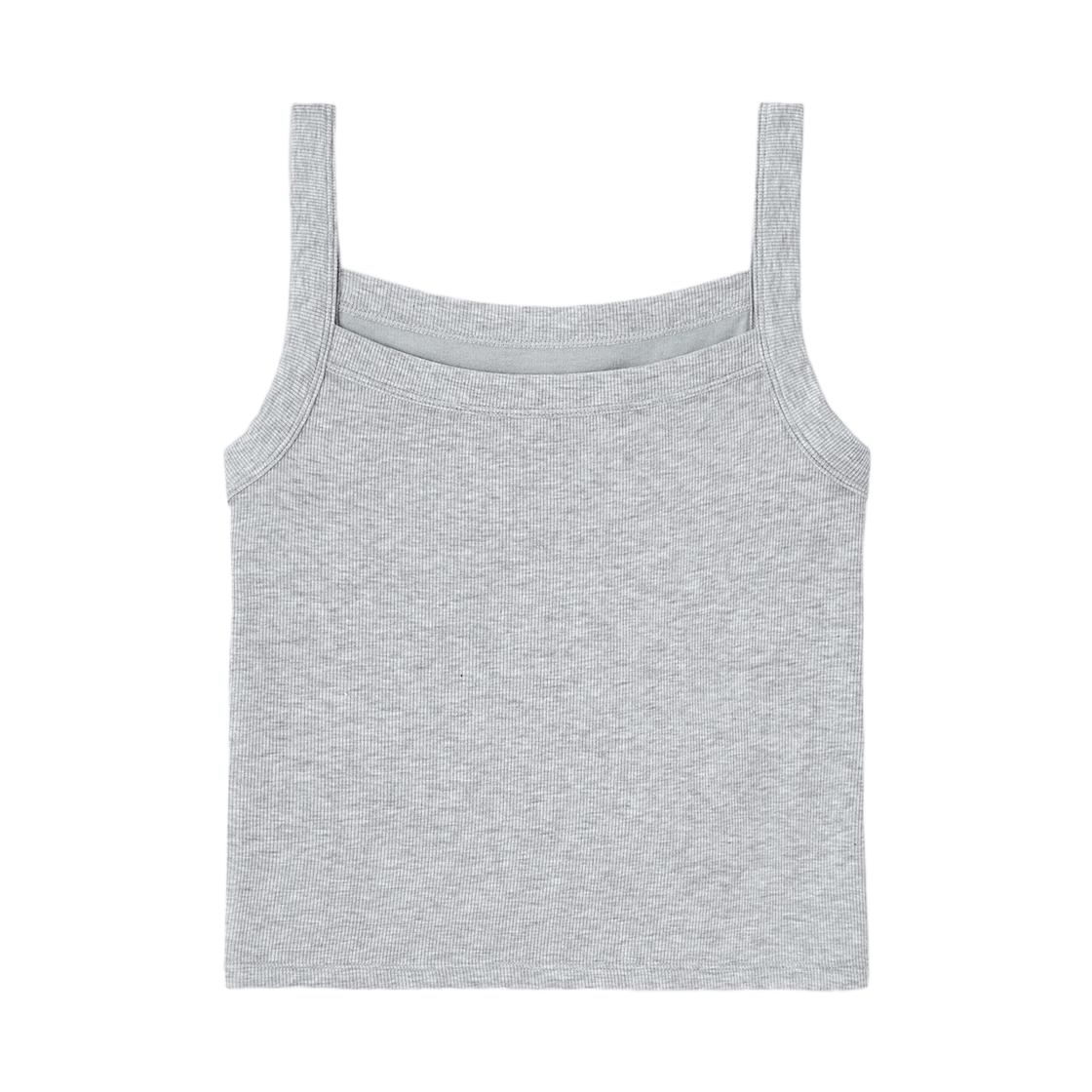 359961-03 (W) GU Cotton Blend Square Neck Camisole Gray