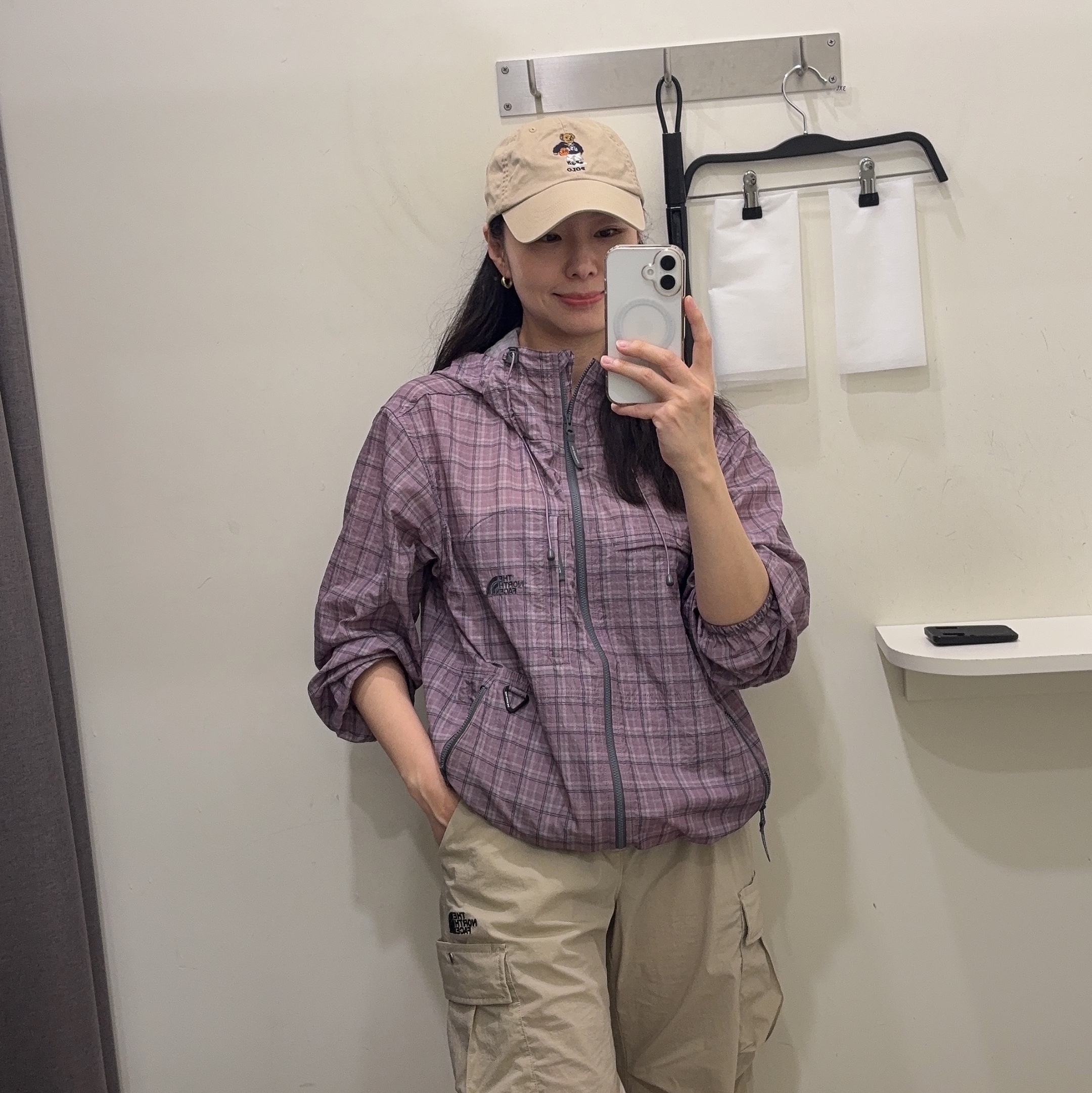 The North Face Novelty Daycamp Jacket Grayish Lilac - 26SS 착용 스타일 - 2