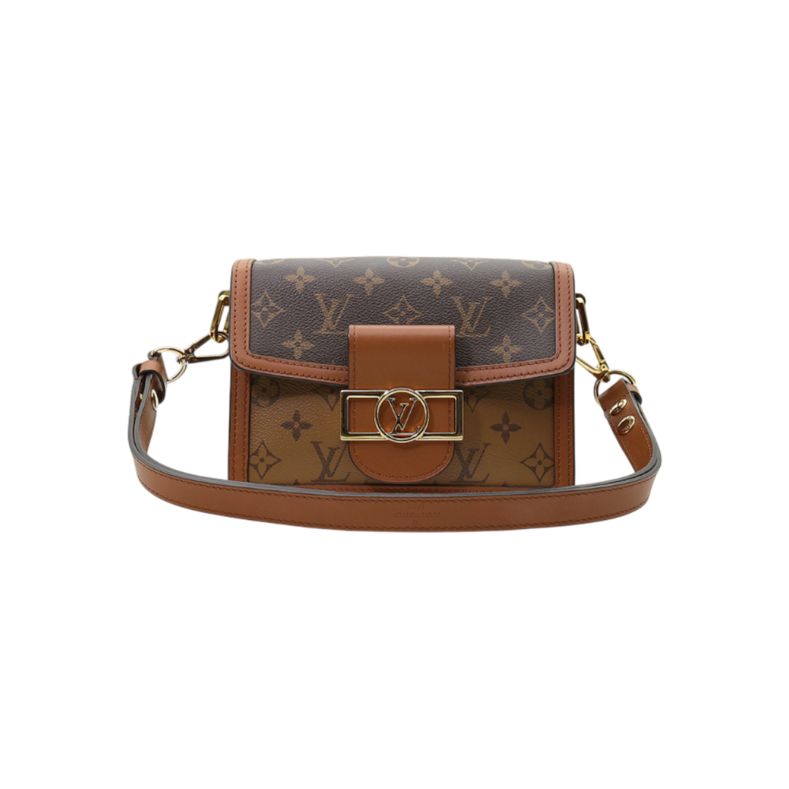 ITDQM8GQKV2D Louis Vuitton Monogram Reverse Canvas Mini Dauphine Shoulder Bag
