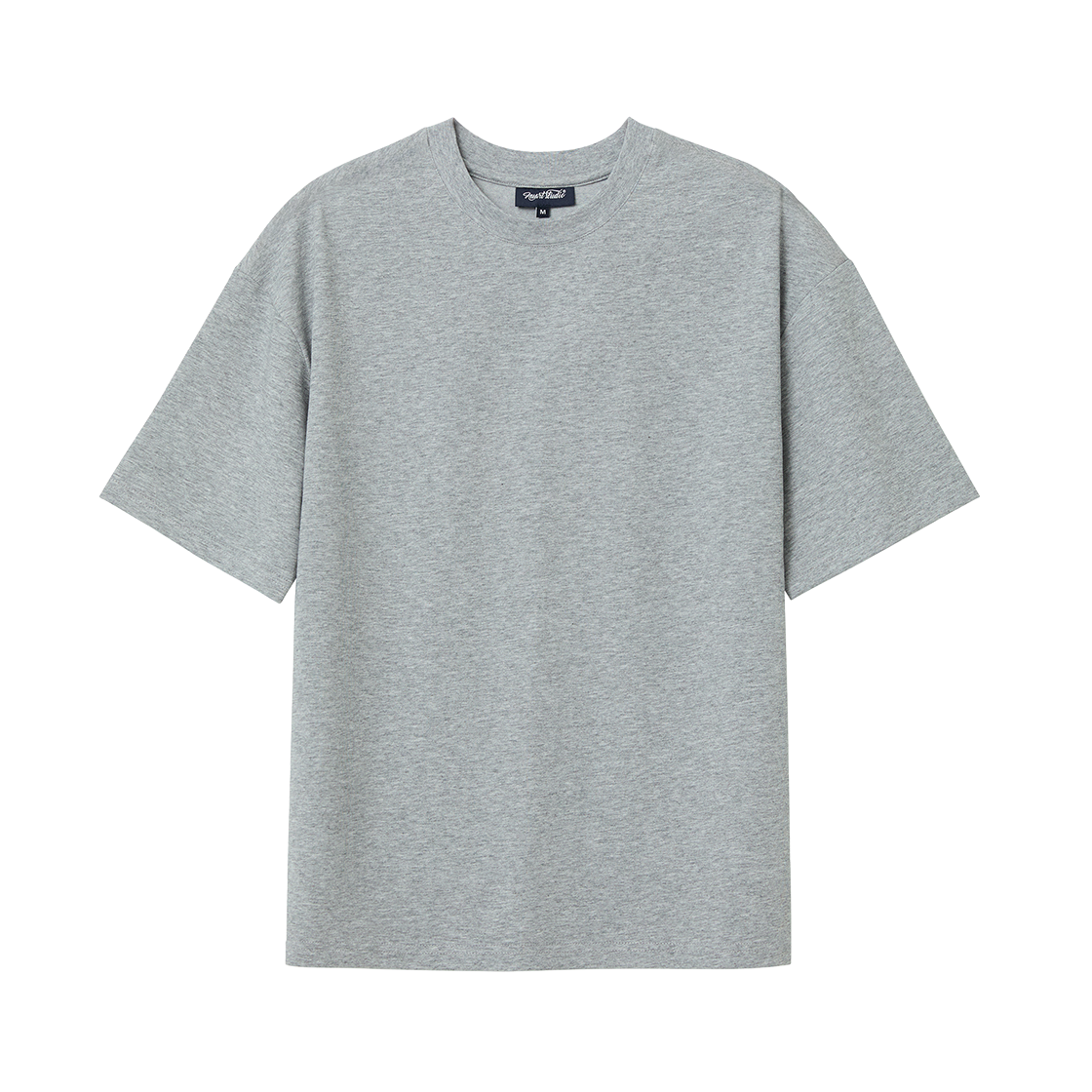 누아트스튜디오 솔리드 반팔 티셔츠 멜란지그레이(NUART STUDIO Solid Short Sleeve Melange Gray)