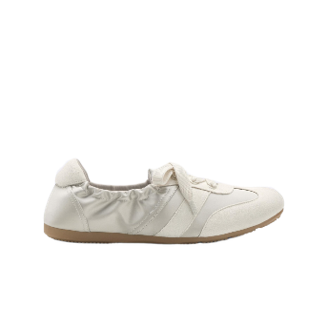 (W) GU 개더드 발레 스니커즈 라이트 그레이((W) GU Gathered Ballet Sneakers Light Gray) - 1