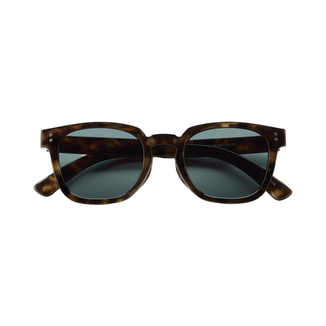 (W) GU UV 블로킹 스퀘어 웰링턴 선글라스 브라운((W) GU UV Blocking Square Wellington Sunglasses Brown)